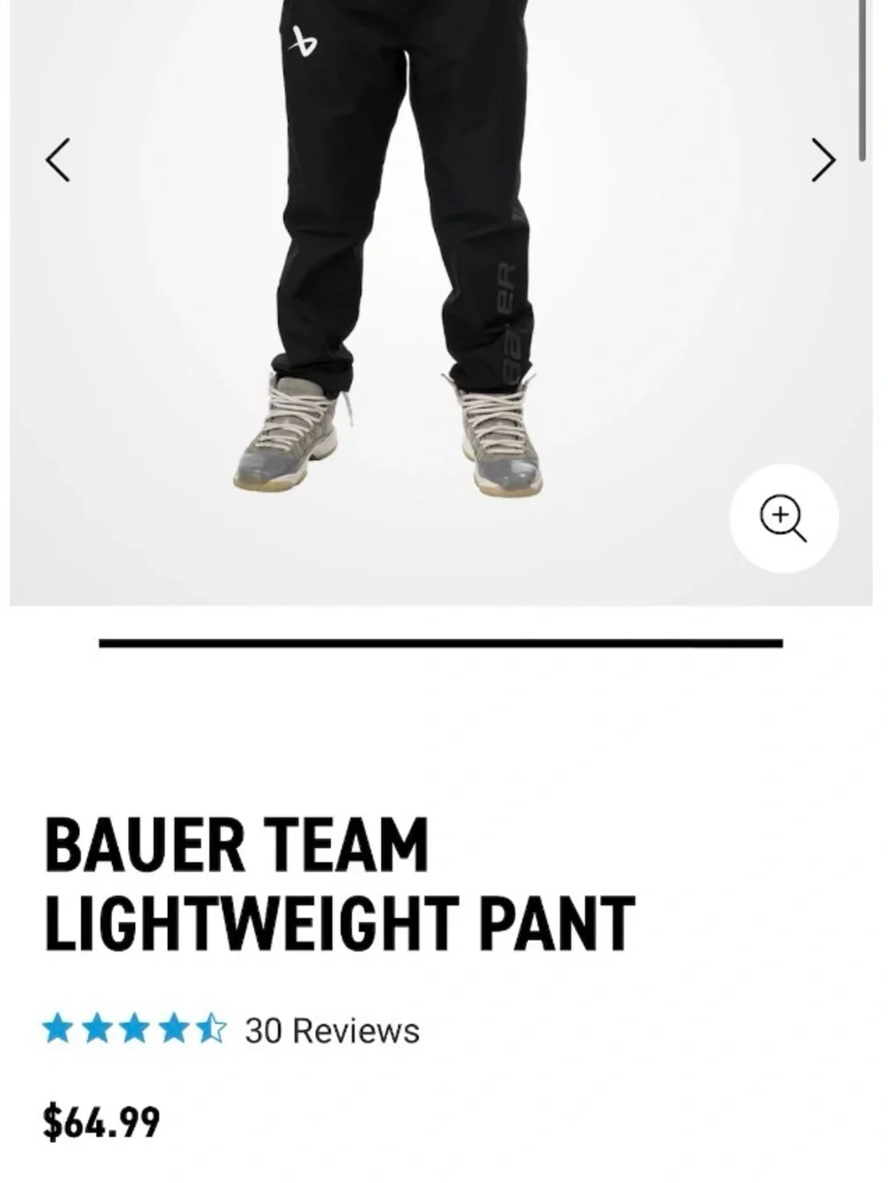 Bauer Team boys light weight hockey pants. SIZE XS/TP.